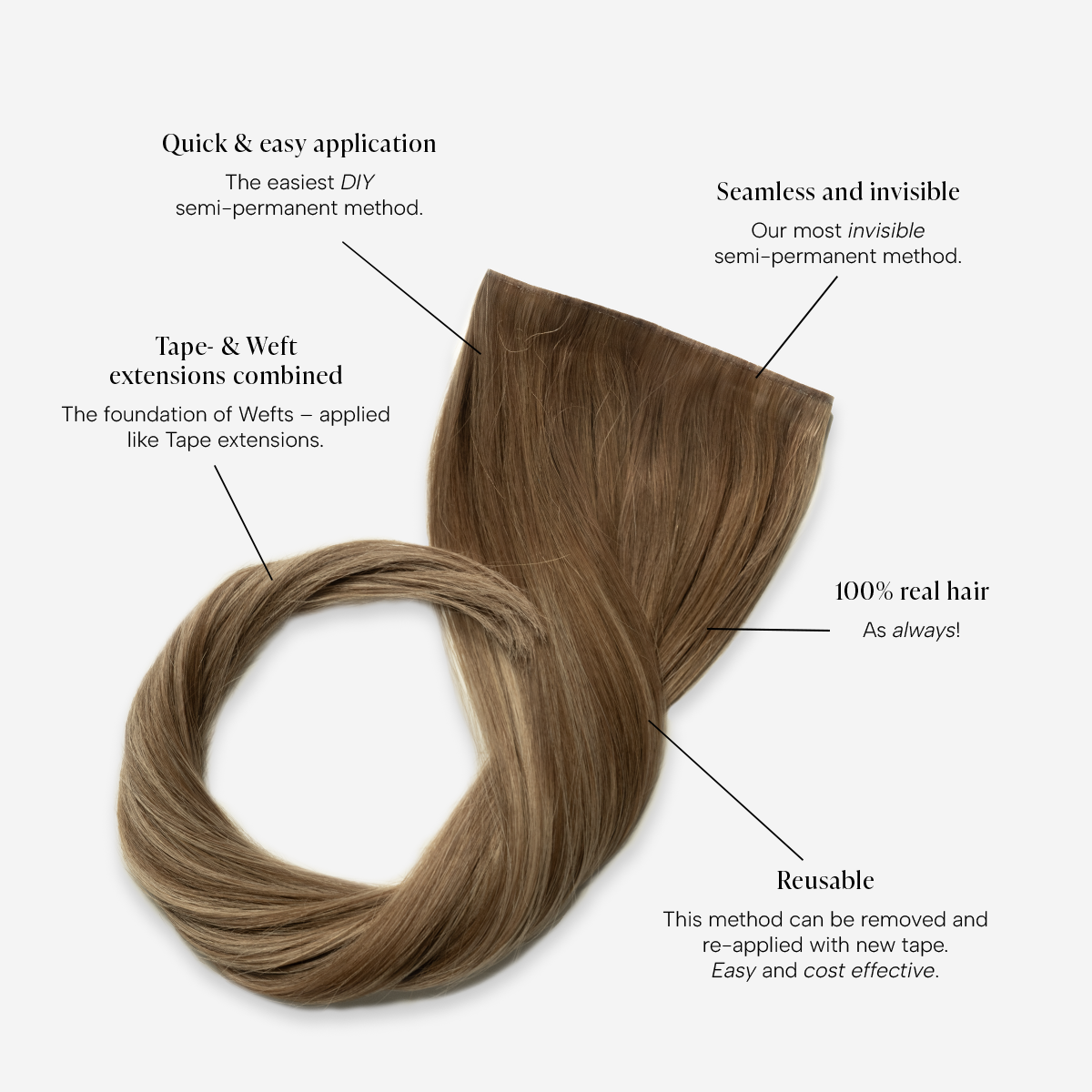 Invisible tape weft - Beige Blonde 16B