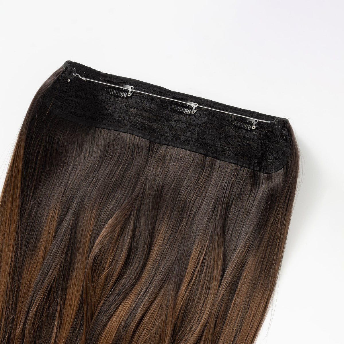 Classic halo - Dark Chocolate Brown Balayage 1A+4