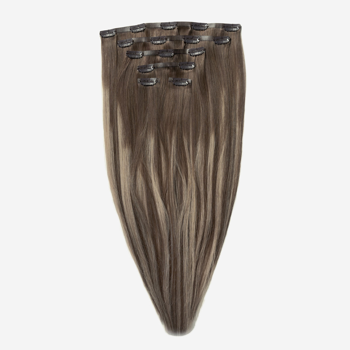 Invisible clip in - Ash Brown Balayage 2C+5B