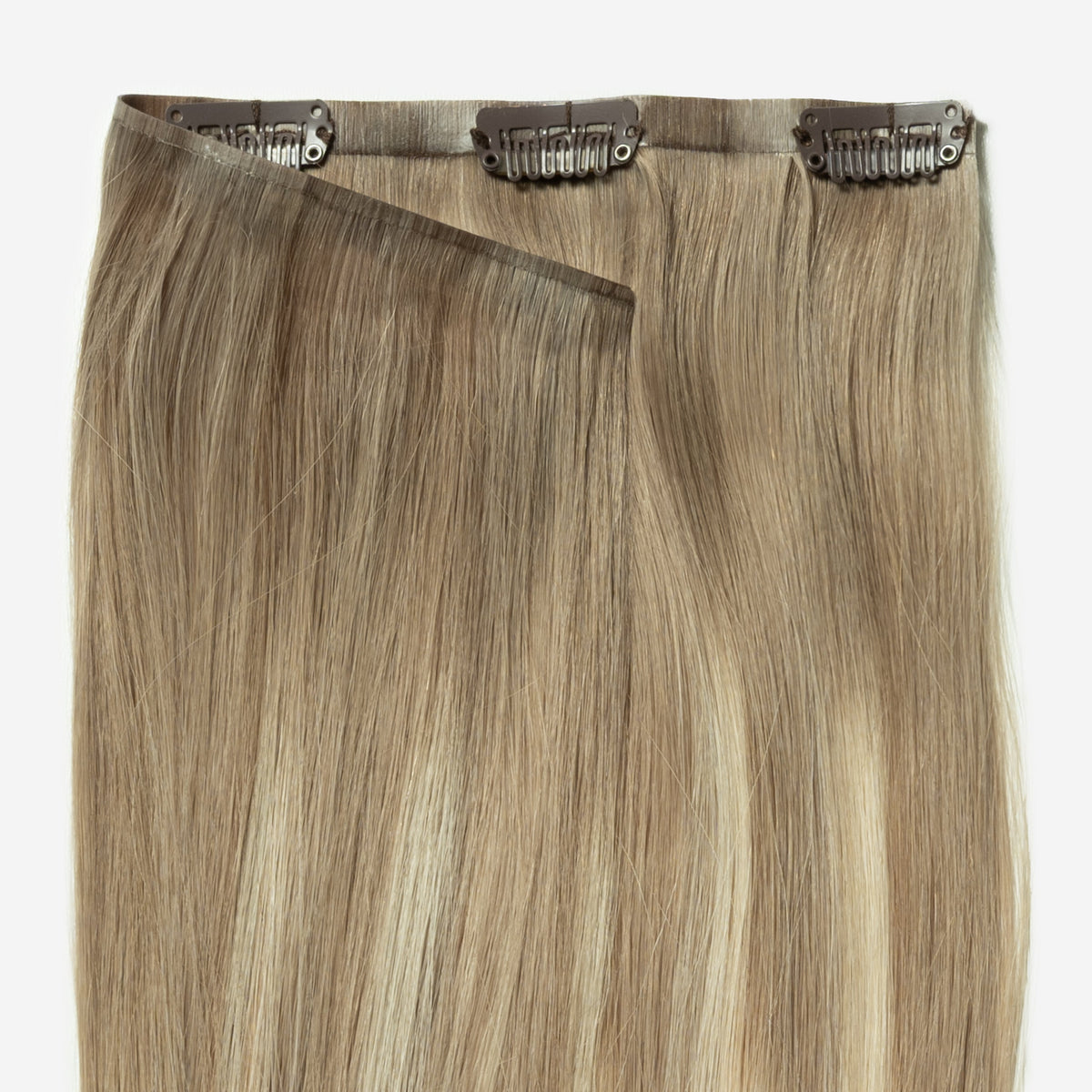 Invisible clip in - Light Ash Blonde Balayage 5B+60B