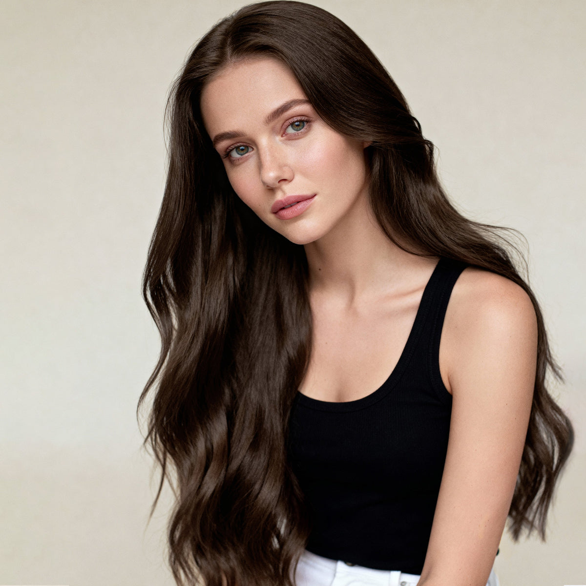 Invisible weft - Dark Chocolate Brown 1B