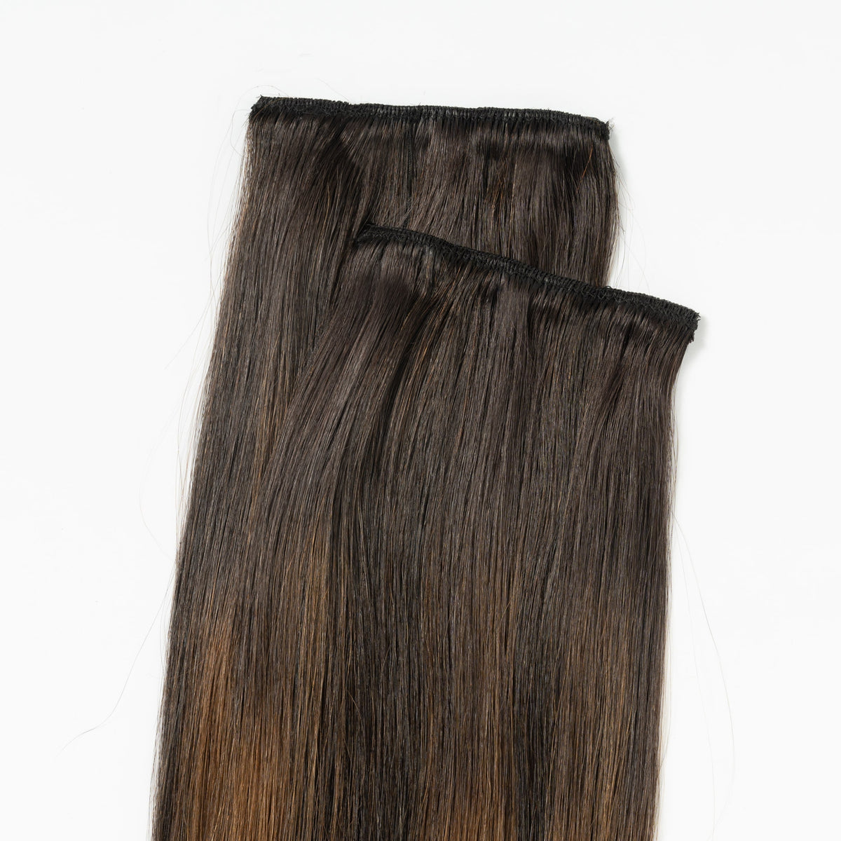 Classic clip in - Dark Chocolate Brown Balayage 1A+4