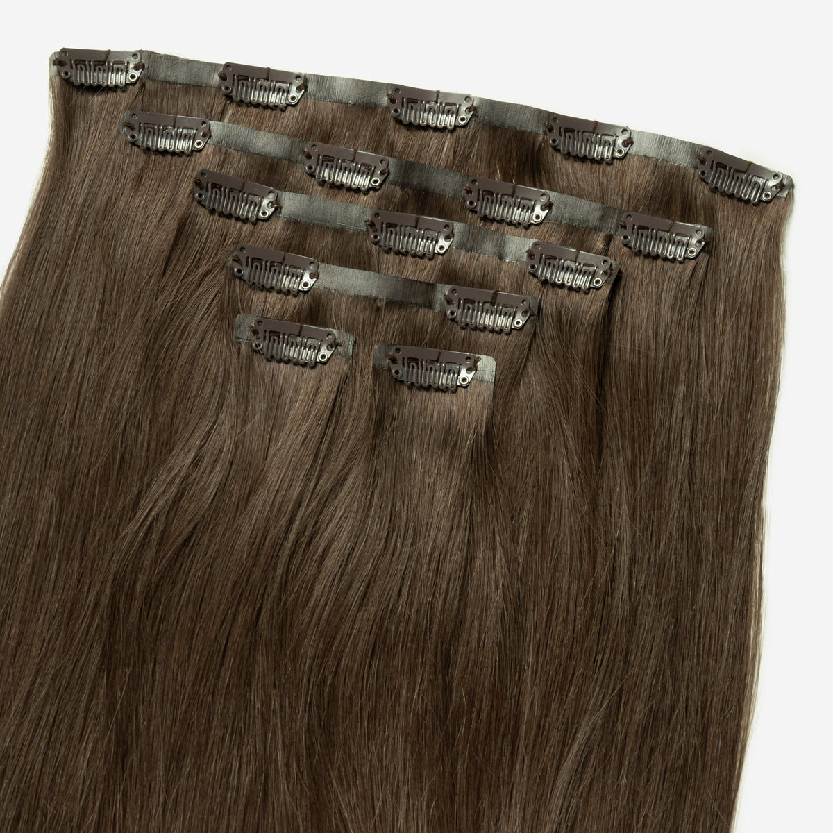 Invisible clip in - Dark Ash Brown 2C