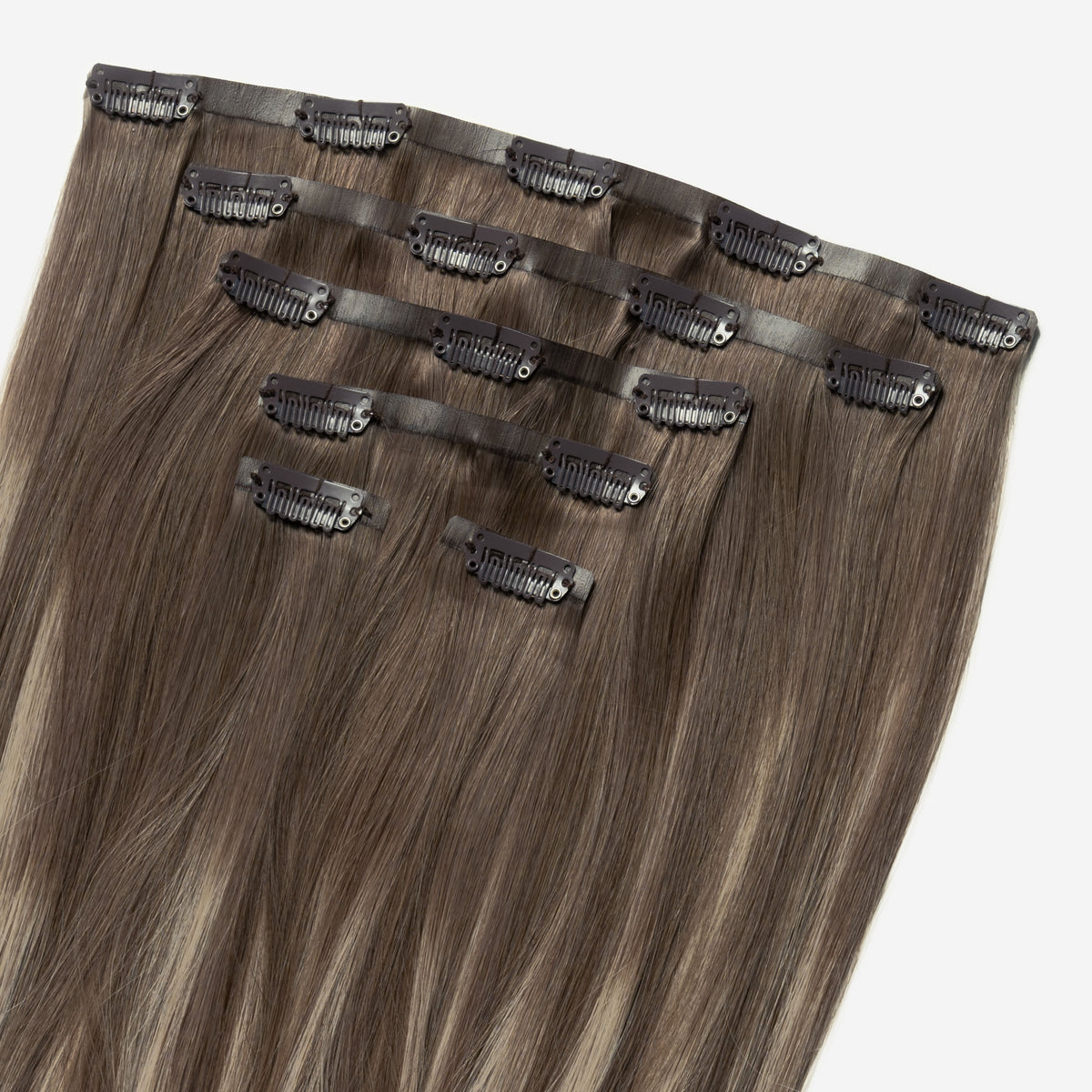 Invisible clip in - Ash Brown Balayage 2C+5B